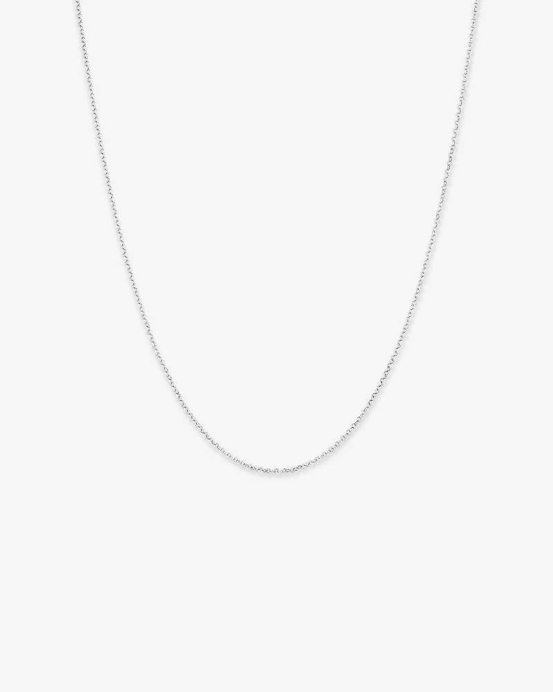 50cm (20") 1.8mm Width Belcher Chain Necklace in Sterling Silver