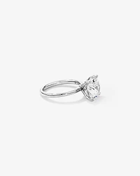 5,00 Carats Poids Total Bague De Fiançailles Solitaire En Diamant Rond Brillant Cultivé Laboratoire, Platine