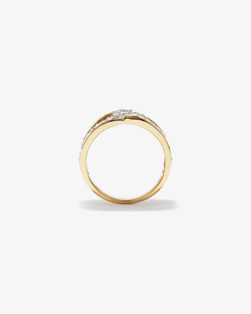 1.00 Carat TW Diamond Link Ring in 10kt White and Yellow Gold