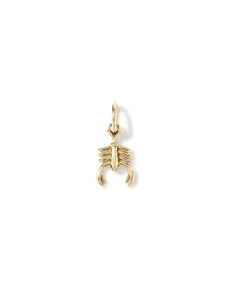 Lobster Pendant in 10kt Yellow Gold