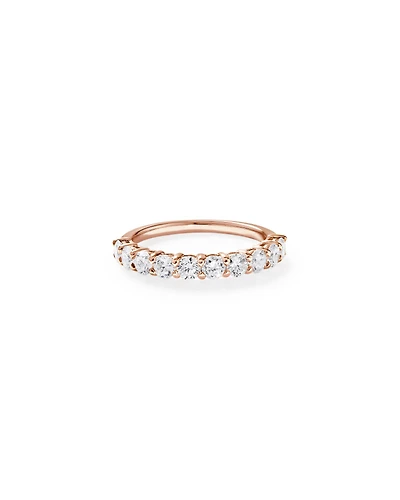 1.00 Carat TW Round Brilliant Laboratory-Grown Diamond Wedding Band 14kt Rose Gold