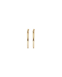 25mm Round Hoop Earrings 10kt Yellow Gold