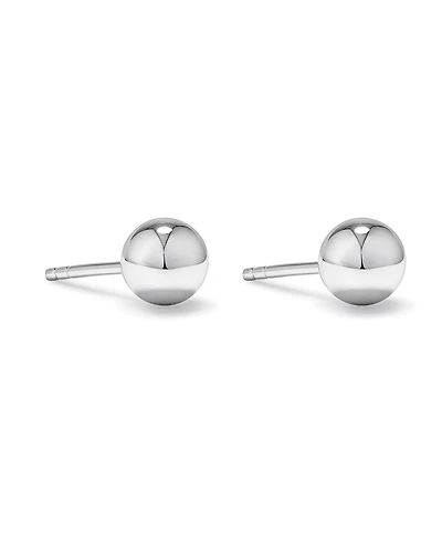 Boucles d'oreilles clous en forme de boule de mm en argent sterling