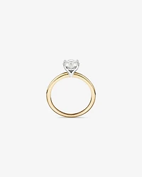 Carat TW Round Brilliant Laboratory-Grown Diamond Solitaire Engagement Ring 14kt Yellow and White Gold
