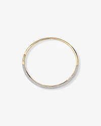 62mm Classic Pavé Hinged Bangle with Cubic Zirconia in 18kt Vermeil