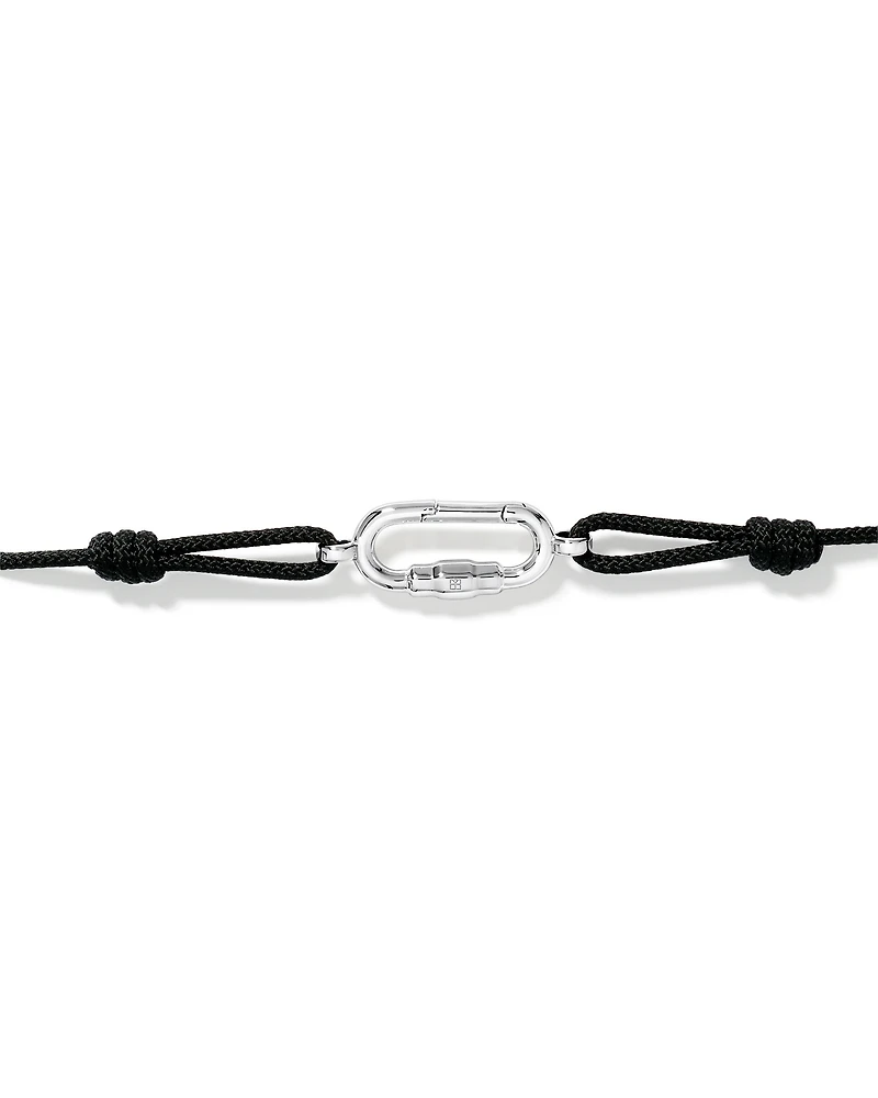 Double Knotted Cord Bracelet in Sterling Silver