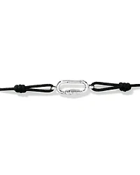 Double Knotted Cord Bracelet in Sterling Silver