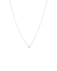 0.25 Carat TW Round Brilliant Diamond Bezel Set Pendant in 18kt Yellow Gold