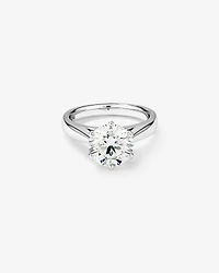 Certified Solitaire Engagement Ring with a Carat TW Diamond 14kt White Gold