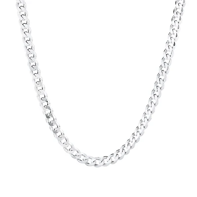 55cm (22") 5.5mm Width Curb Chain in Sterling Silver