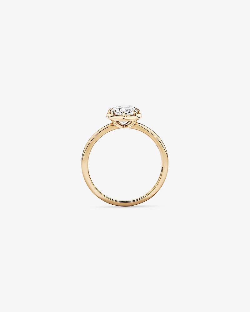 1.50TW Oval Laboratory-Grown Diamond Solitaire Ring 14kt Yellow Gold