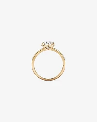 1.50TW Oval Laboratory-Grown Diamond Solitaire Ring 14kt Yellow Gold
