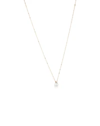 Cultured Freshwater Pearl and Diamond Pendant in 10kt Yellow Gold
