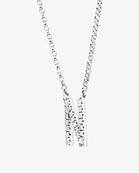 N Initial Necklace with 0.10 Carat TW of Diamonds in 10kt White Gold