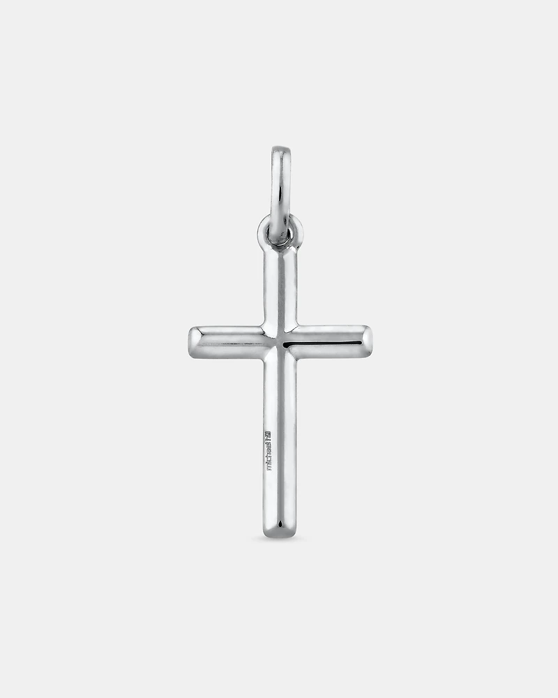 Cross Pendant in 10kt White Gold