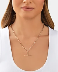 50cm Hollow Belcher Fob Necklace in 10kt Yellow Gold
