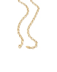 55cm (22") Solid Oval Belcher Chain 10kt Yellow Gold