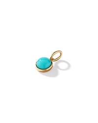 Turquoise Round Pendant in 18kt Vermeil