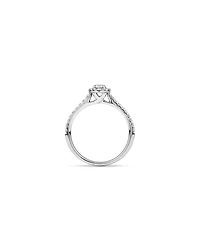 Round Brilliant Halo Ring with 0.50 Carat TW of Diamonds in 14kt White Gold