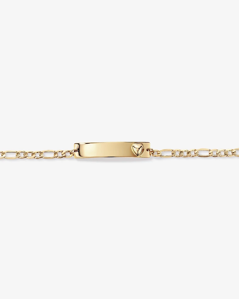 Engravable ID Bracelet in 10kt Yellow Gold