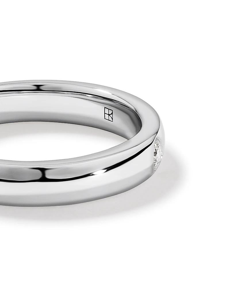 Carat TW Round Brilliant Diamond Duo Wedding Band in 18kt White Gold