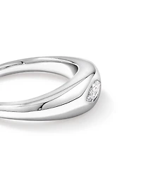 0.30 Carat TW Laboratory-Grown Marquise Diamond Dome Ring in Sterling Silver
