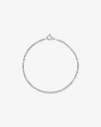 23cm (17") 2.1mm Width Solid Diamond Cut Curb Bracelet in 10kt Gold