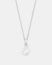 "D" Initial Pendant in Sterling Silver