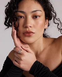 Carat TW Diamond Stardust Wave Ring 10kt Yellow Gold