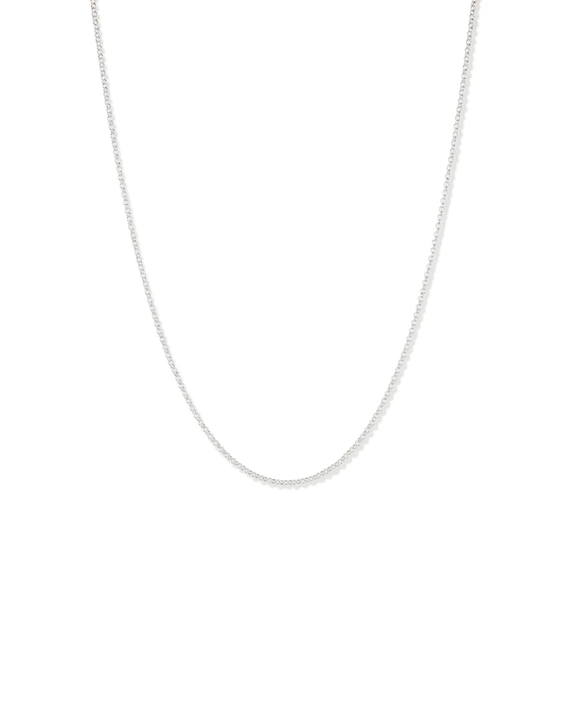 45cm (18") 2mm-2.5mm Width Belcher Chain in Sterling Silver