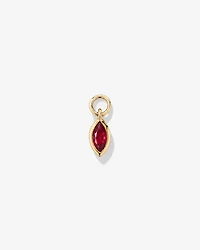 Ruby Single Earring Charm in 10kt Yellow Gold
