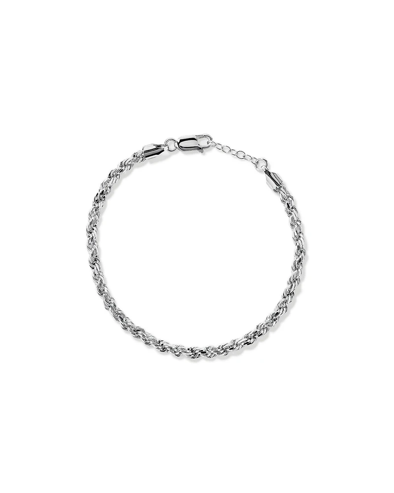 23cm (9") Rope Bracelet in Sterling Silver