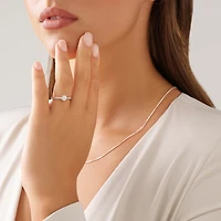 Engagement Ring with 0.78 Carat TW of Diamonds in 14kt White Gold