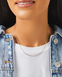 Chaîne belcher de cm en or jaune 18 K avec diamants, largeur de 1 à 1,5 mm