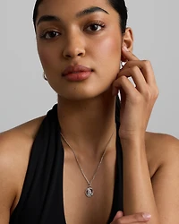 Pendentif rond Saint Christophe en argent sterling