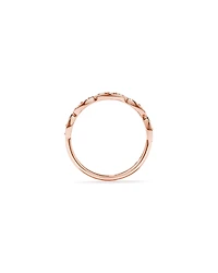 Alliance torsadée en or rose 14 carats avec diamants (poids total de 0,20 carat)