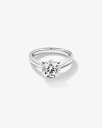 Certified Solitaire Engagement Ring with a Carat TW Diamond in 14kt White Gold