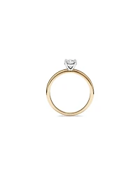 Bague de Fiançailles Solitaire en Diamant Rond Brillant 0,50 Carat TW Or Jaune et Blanc 14 kt