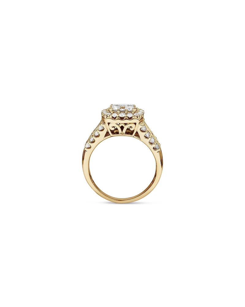 Engagement Ring with 1.50 Carat TW of Diamonds in 14kt Yellow Gold