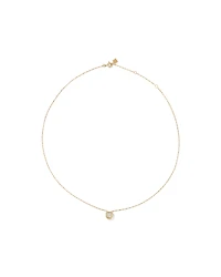 0.18 Carat TW Laboratory-Grown Asscher Cut Diamond Necklace in 10kt Yellow Gold