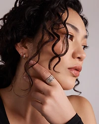 1.00 Carat TW Diamond Link Ring in 10kt White and Yellow Gold