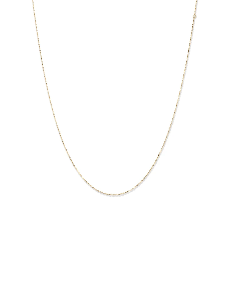 45cm (17") 0.95mm Width Solid Cable Chain In 10kt Yellow Gold