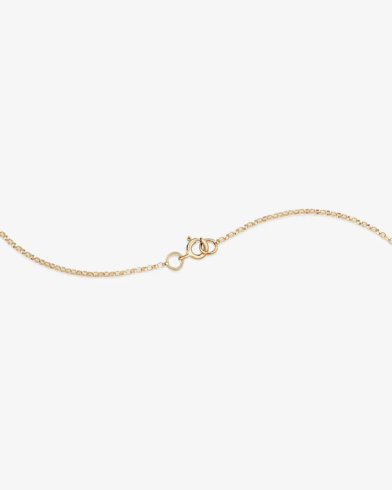 "Q" Initial Necklace with 0.10 Carat TW of Diamonds in 10kt Yellow Gold