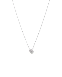 0.38 Carat TW Round Brilliant Laboratory-Grown Diamond Heart Pendant in Sterling Silver
