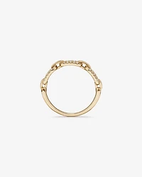 Bague Trombone de Diamant de 0,20 Carat TW en Or Jaune 10kt