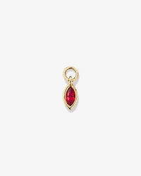 Ruby Single Earring Charm in 10kt Yellow Gold
