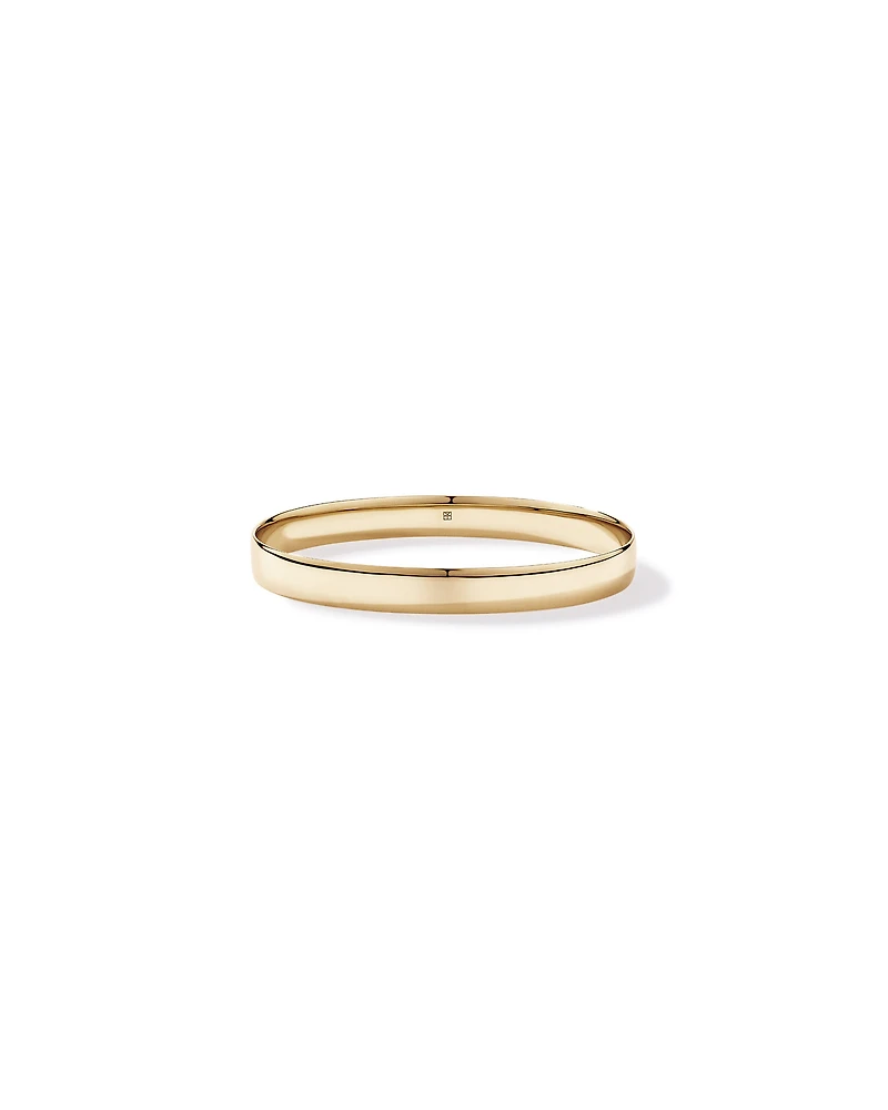 Wide Oval Bangle in 10kt Yellow Gold