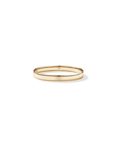 Wide Oval Bangle in 10kt Yellow Gold