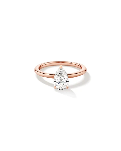 1.25 Carat TW Pear Laboratory-Grown Diamond Solitaire Engagement ring in 14kt Rose Gold
