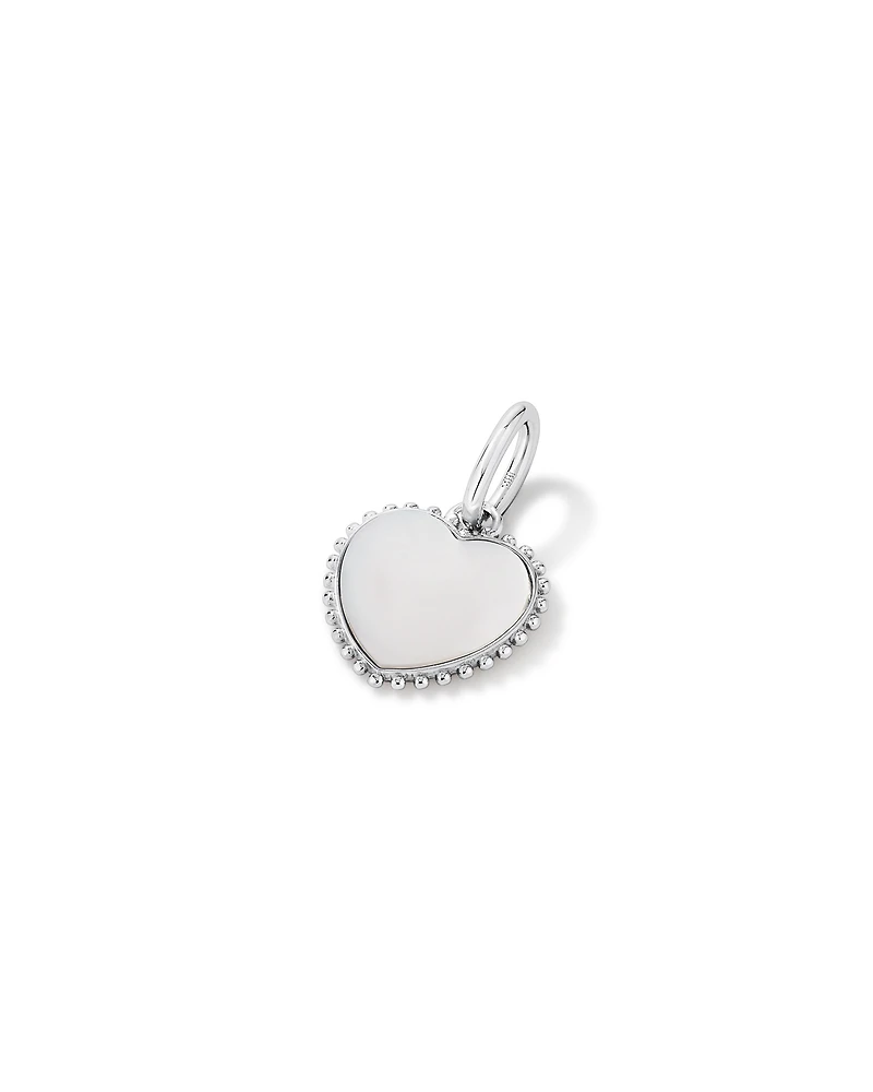 Mother of Pearl Love Heart Pendant in Sterling Silver